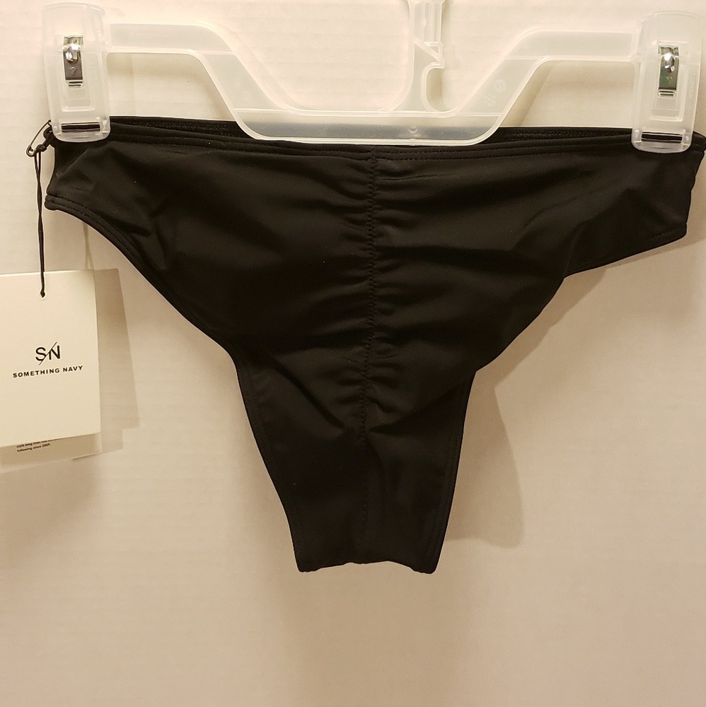 Something Navy Bikini Bottom. Black Size: XXS